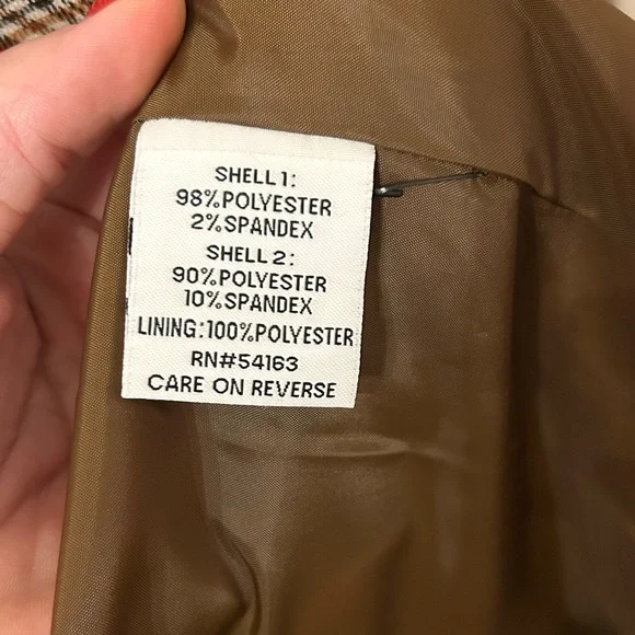 Tommy Hilfiger Plaid Blazer with Brown Accents Women’s Size 10 NWOT - Picture 6 of 8